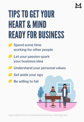 List of lists on how to get your heart and mind ready for starting a small business