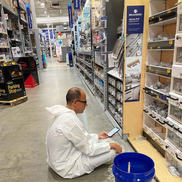 Marcus shopping for cabinet pulls